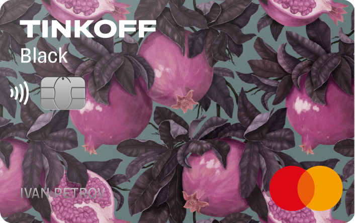 Tinkoff Black с цветочным дизайном